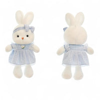 Adorable lapin en peluche avec robe à fleurs