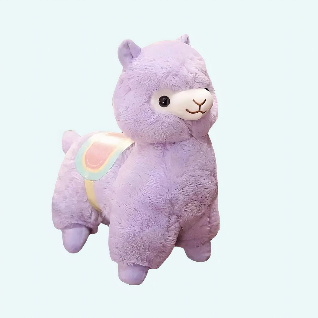 Peluche Lama Rose Arc-en-Ciel 35cm