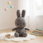 Lapin en peluche côtelée moelleuse