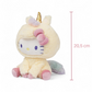 Peluche Hello Kitty déguisée en licorne arc-en-ciel
