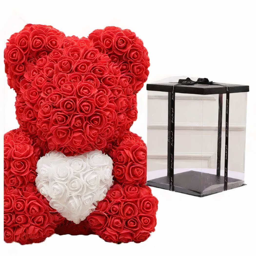 Peluche ours roses rouges coffret collector