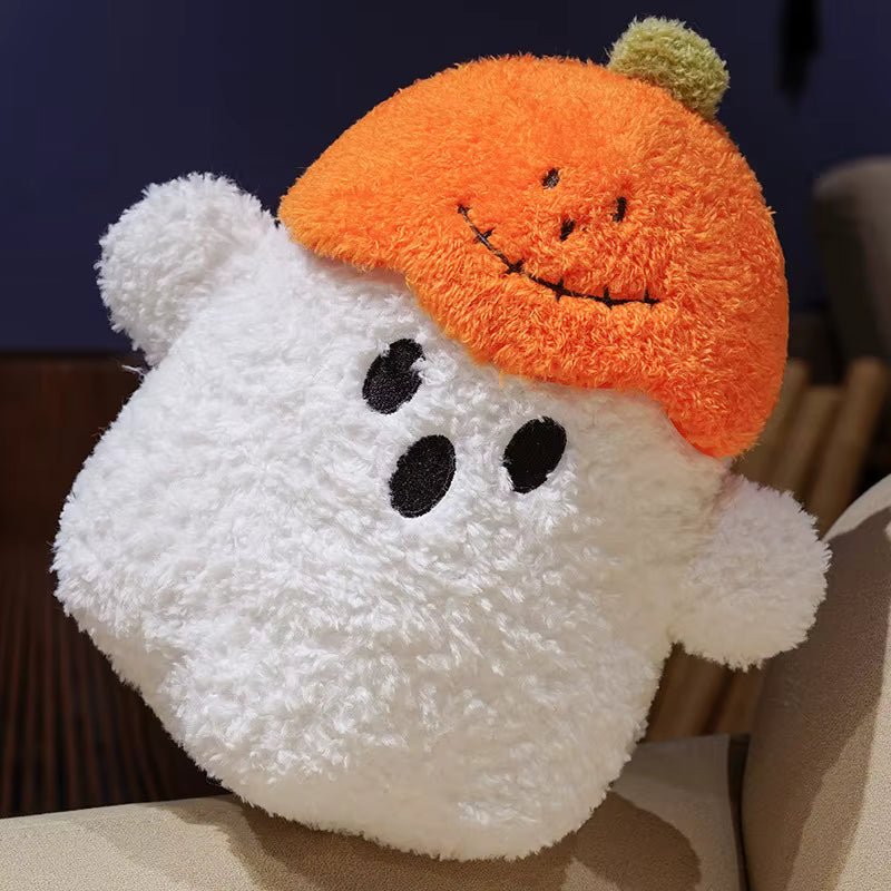 Peluche Fantôme avec Chapeau Citrouille