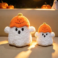 Peluche Fantôme avec Chapeau Citrouille