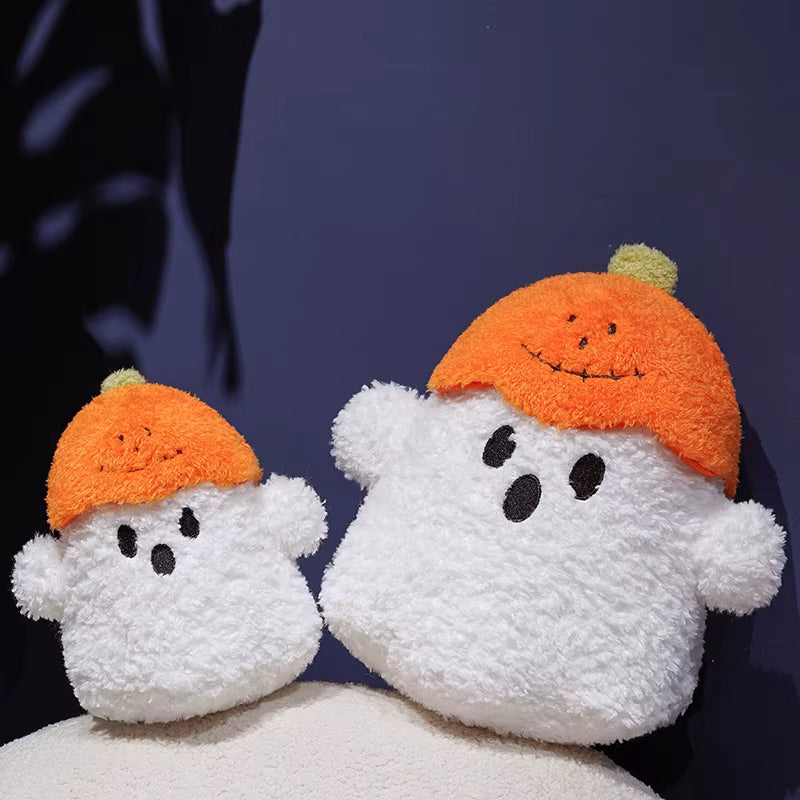 Peluche Fantôme avec Chapeau Citrouille