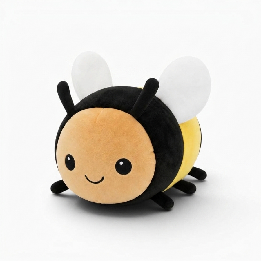 Bienen Kuscheltier - Fond blanc angle