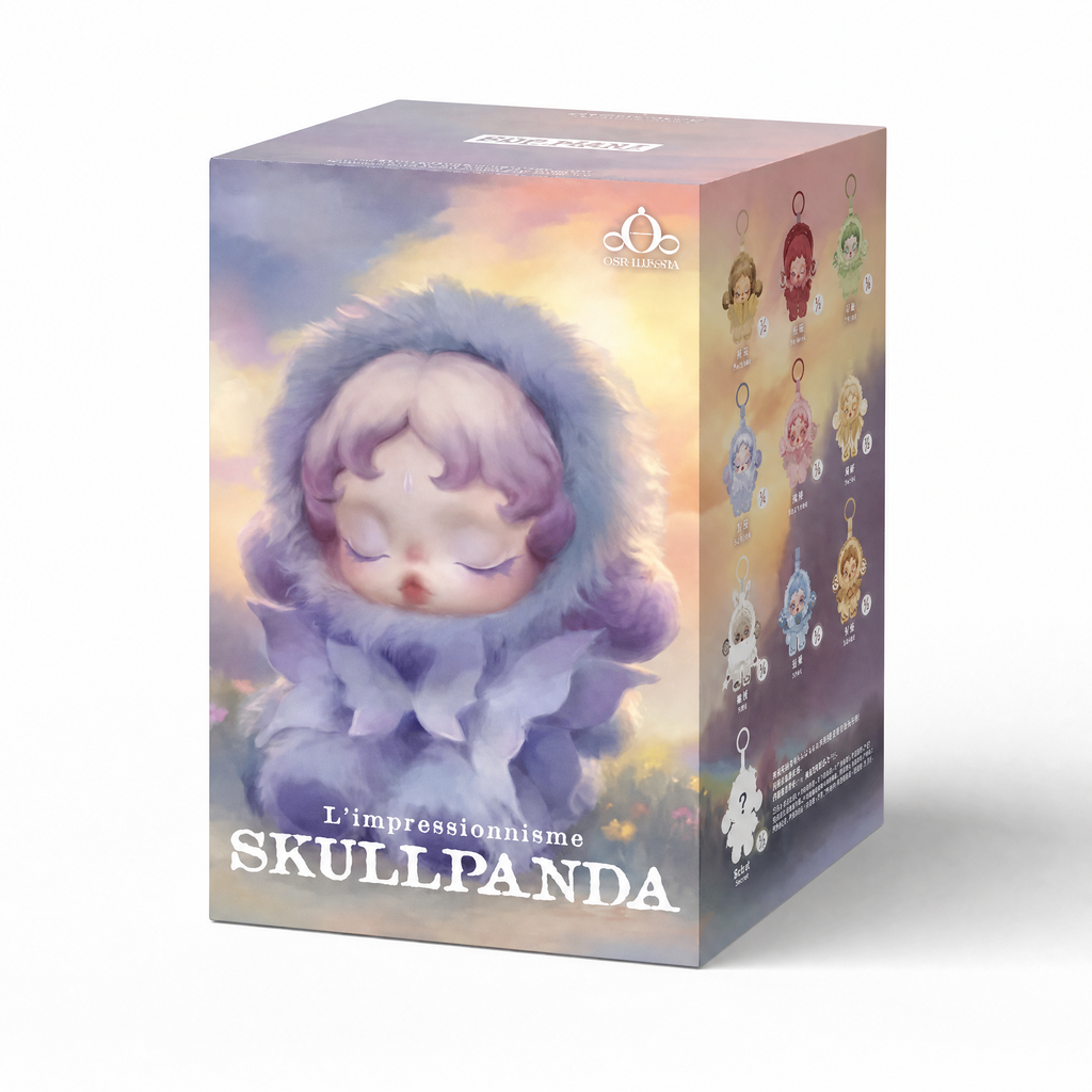 Blind Box Peluche Skullpanda Thème Floral - Fond blanc frontal