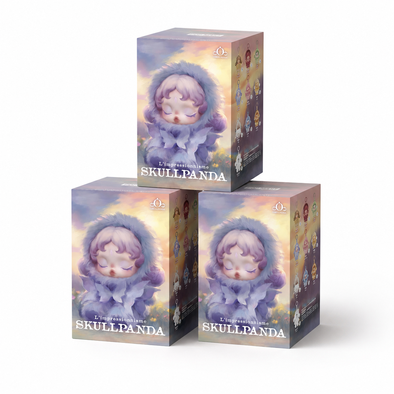 Blind Box Peluche Skullpanda Thème Floral - Lot de 3
