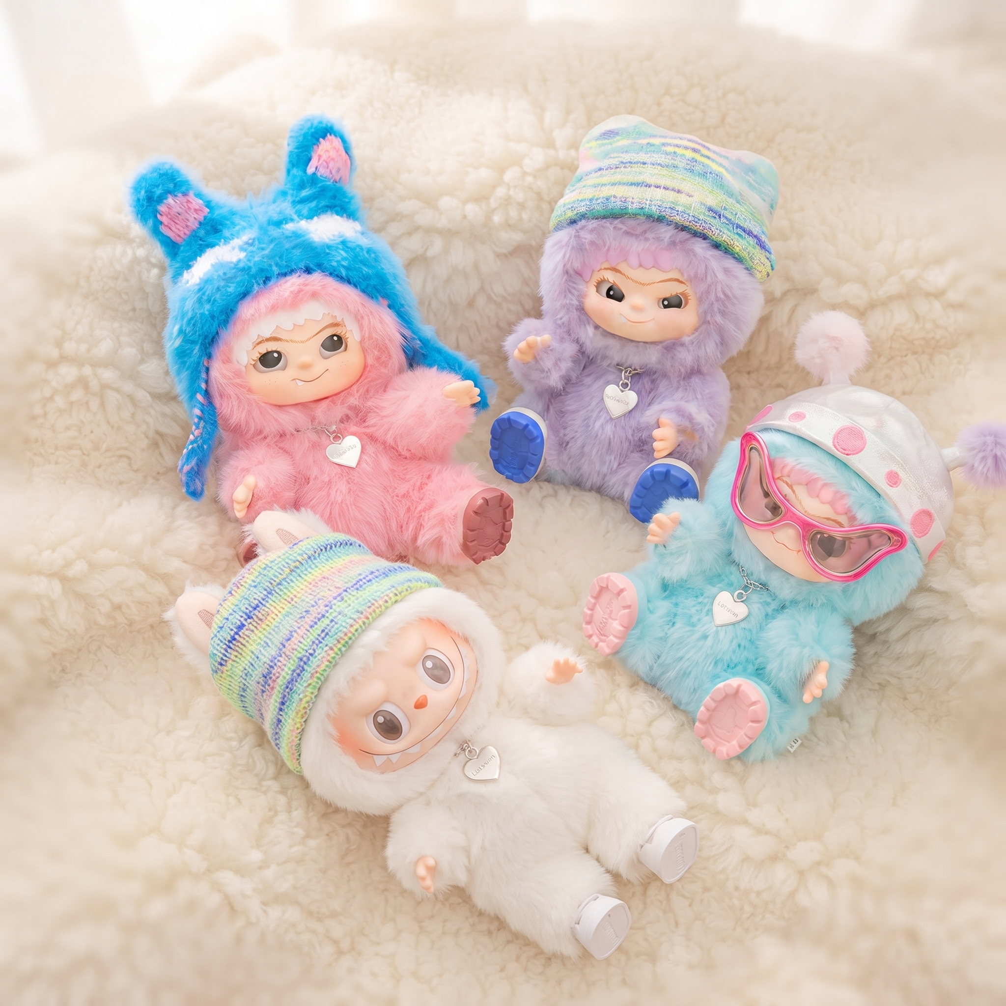 Blind Box Peluche Wakuku Fuzzy Fun Party - Détail matière