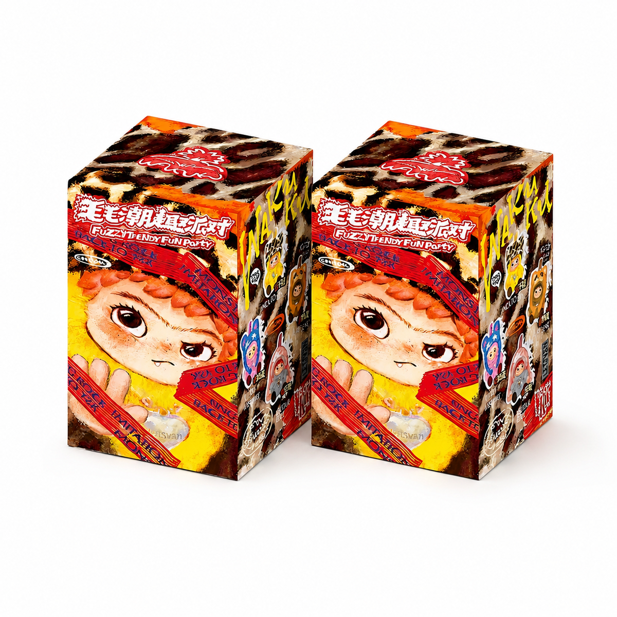 Blind Box Peluche Wakuku Fuzzy Fun Party - Lot de 2