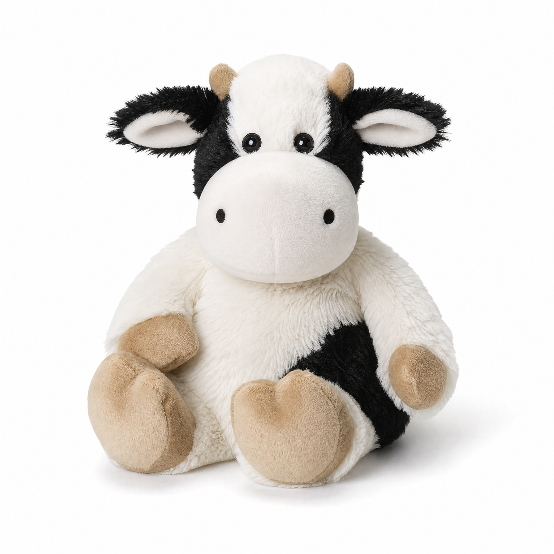 Bouillotte Vache Noir et Blanc 33 cm - Fond blanc frontal