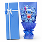 Bouquet Peluche Stitch I Love You avec Coffret - Fond blanc frontal