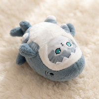 Buntes Hai-Katzen Kuscheltier Kawaii - Détail matière