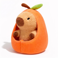 Capybara Kuscheltier in Pfirsich Fruchthülle - Fond blanc angle