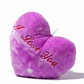 Coussin Cœur Violet I Love You - fond blanc Frontal