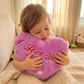 Coussin Cœur Violet I Love You - Utilisation cosy intérieur