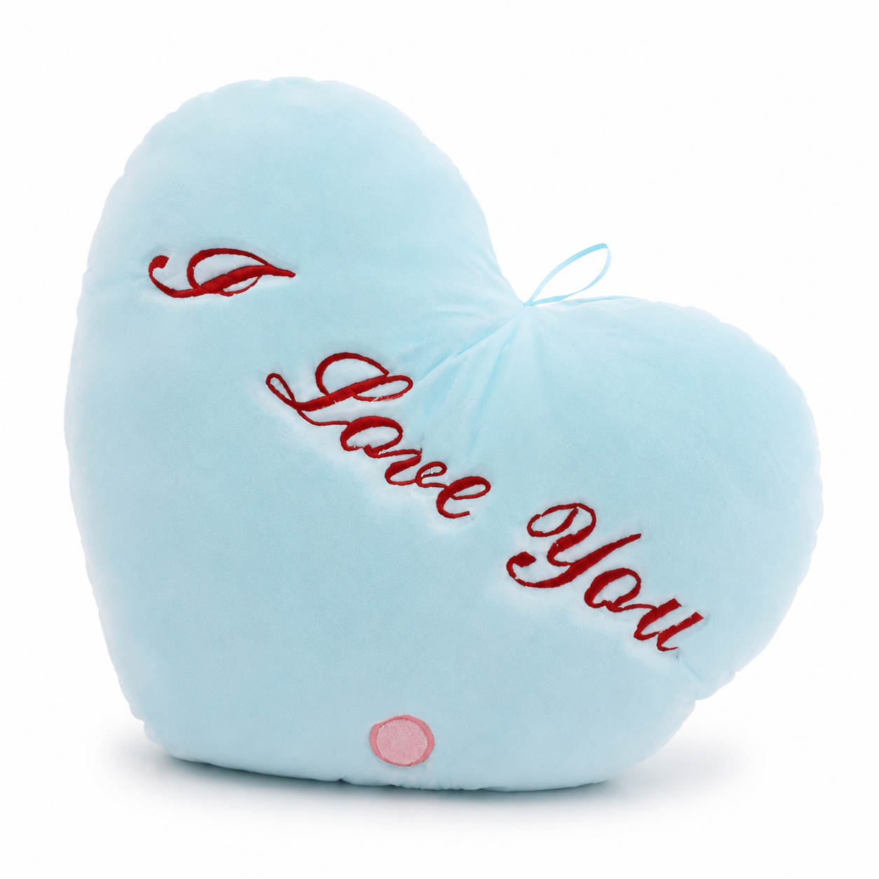 Coussin Lumineux Cœur I Love You - Bleu