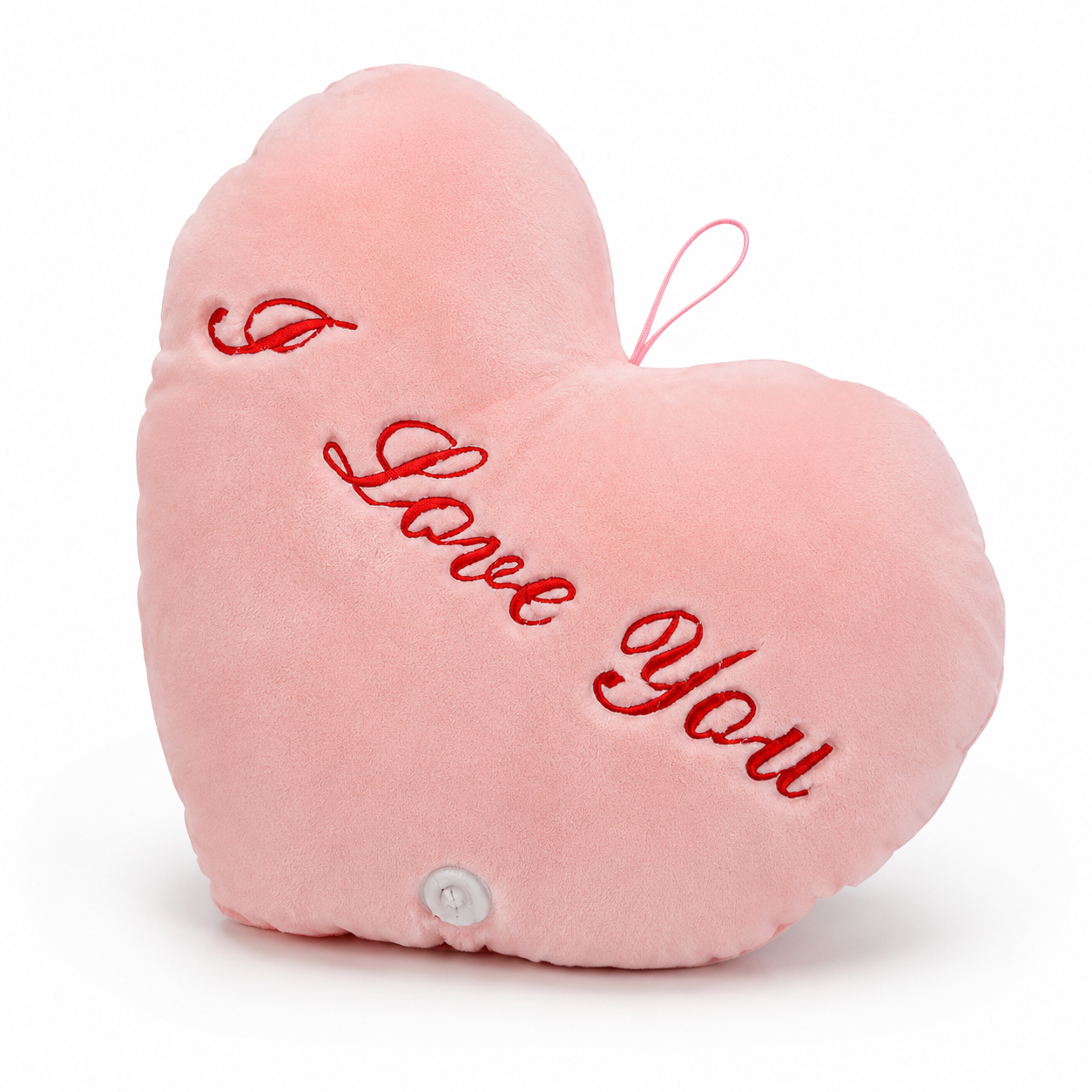 Coussin Lumineux Cœur I Love You - Rose
