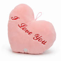 Coussin Lumineux Cœur I Love You - Rose