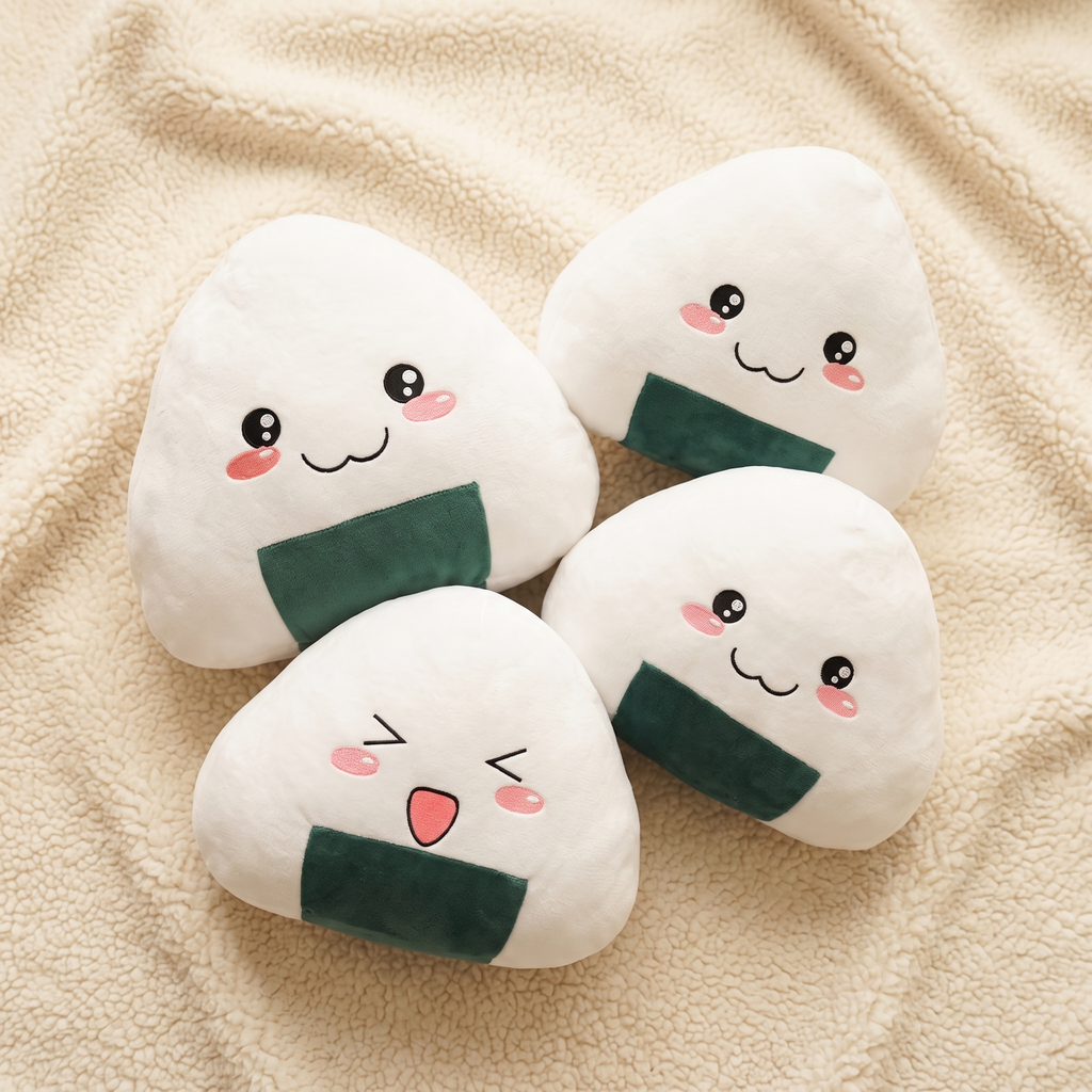 Coussin Sushi Kawaii Onigiri - Detail matière