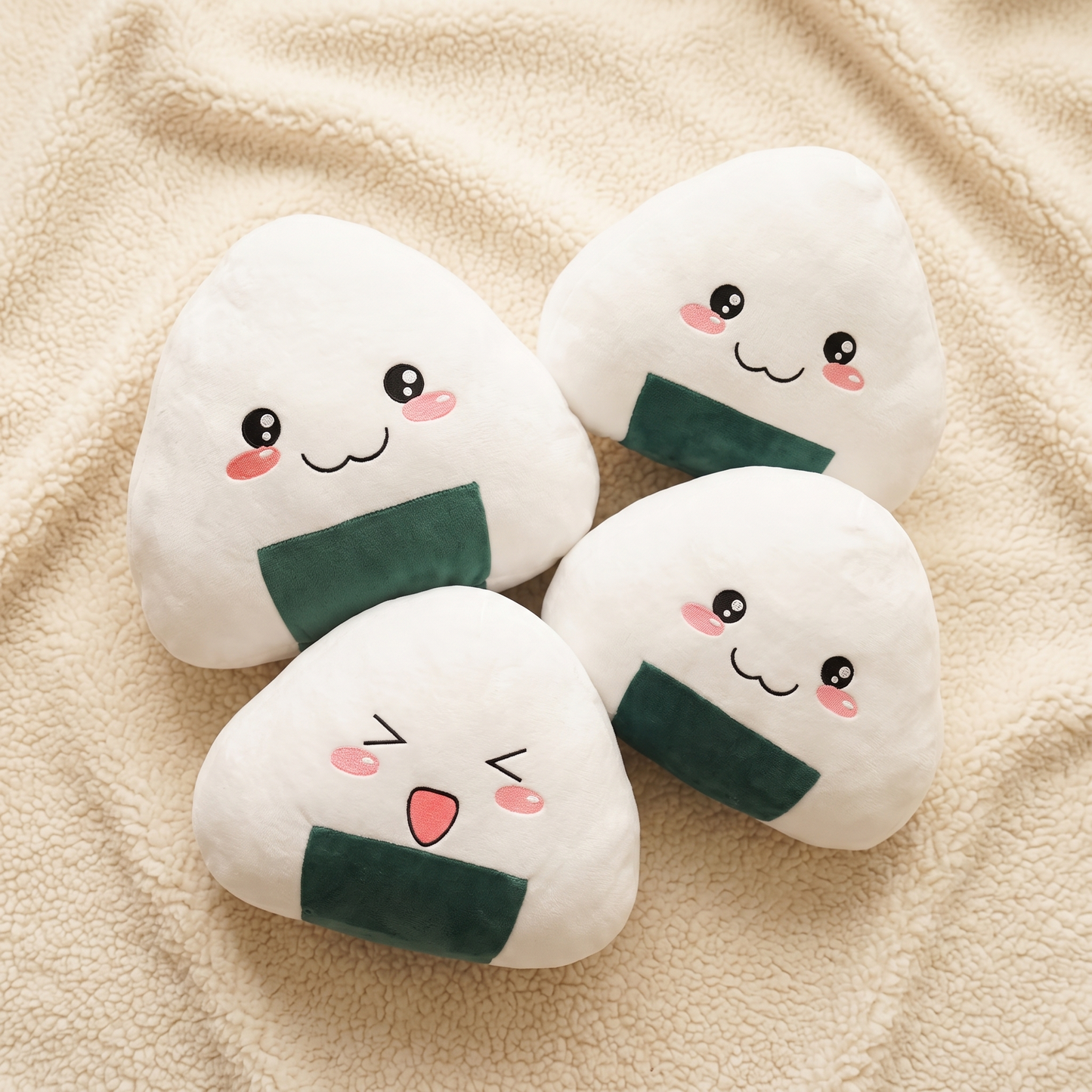Coussin Sushi Kawaii Onigiri - Detail matière