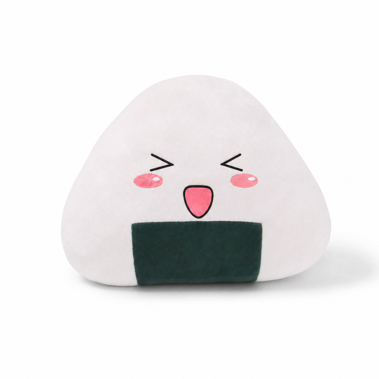 Coussin Sushi Kawaii Onigiri - fond blanc Frontal