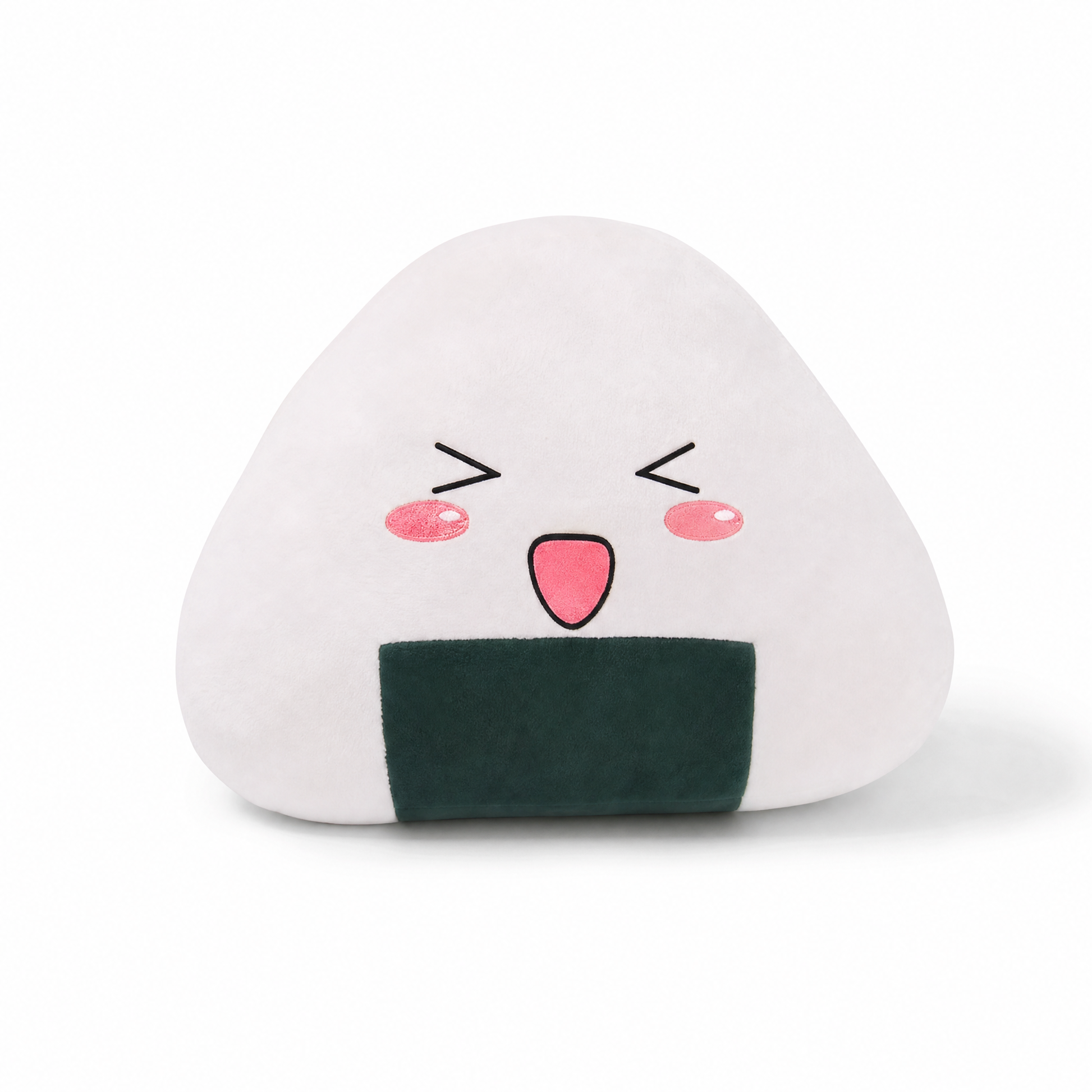 Coussin Sushi Kawaii Onigiri - fond blanc Frontal