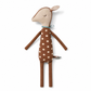 Doudou Cerf en Robe à Pois - Fond blanc frontal