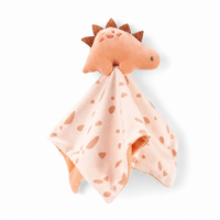 Doudou Dinosaure Pêche à Pois pour Bébé - Fond blanc frontal