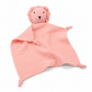 Doudou Lion en Mousseline Double Gaze - Rose