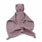 Doudou Lion en Mousseline Double Gaze - Violet