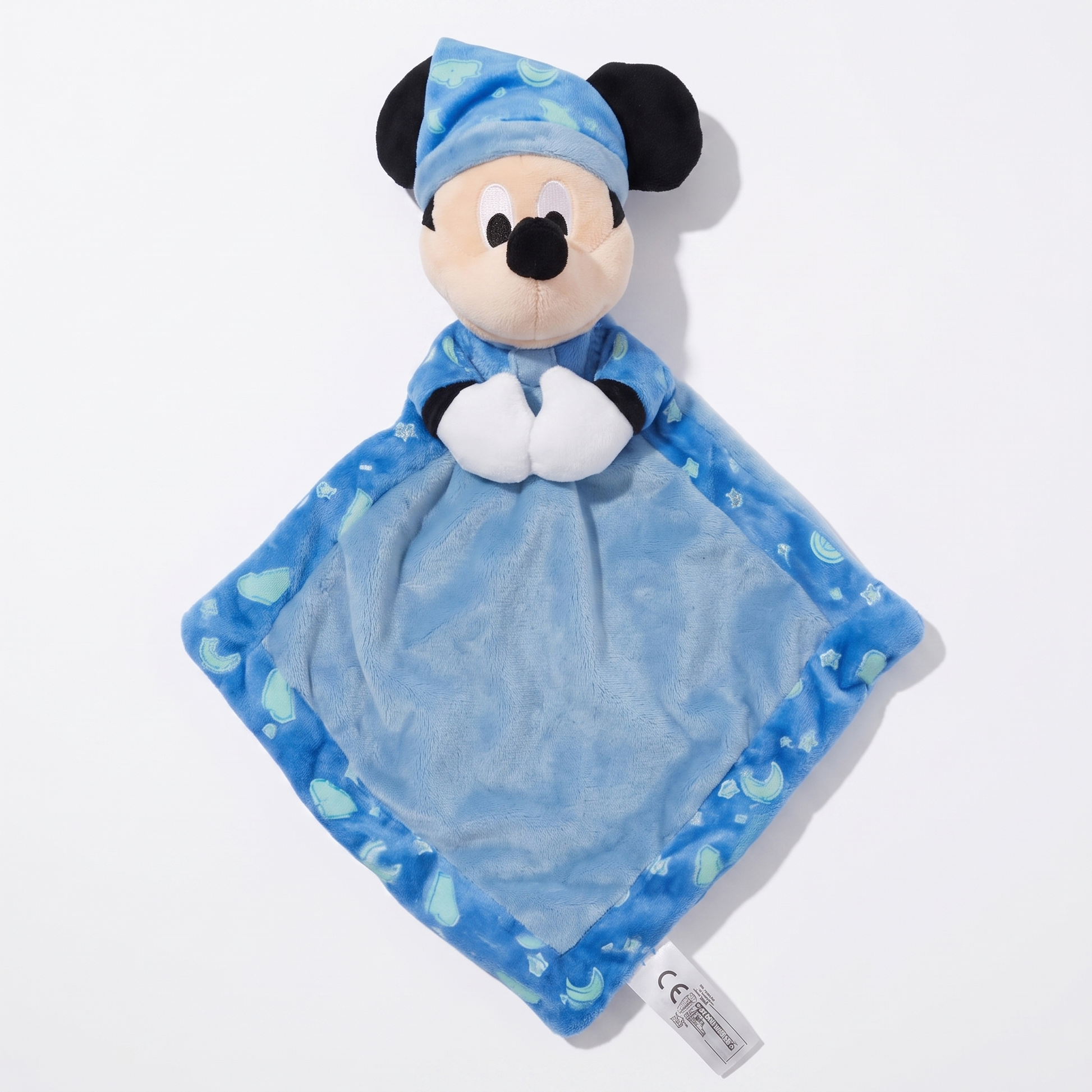 Doudou Mickey Bonnet de Nuit avec Anneau - Fond blanc frontal