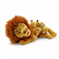 Duo Peluches Roi Lion Mufasa et Simba - Fond blanc frontal