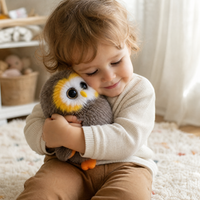 Flauschiges Eulen Kuscheltier mit großen Augen - Utilisation cosy intérieur