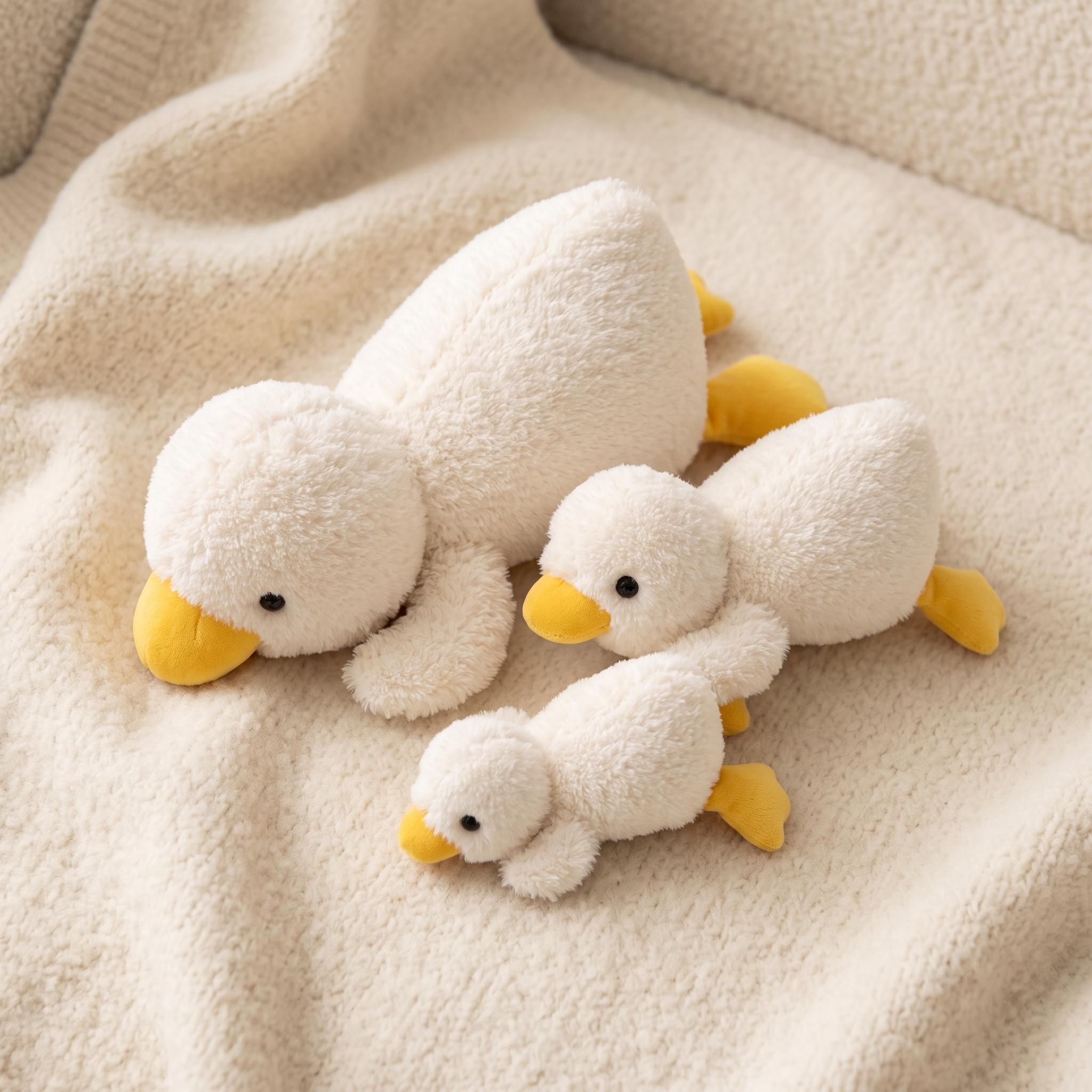 Gelbes Enten Kuscheltier aus Baumwolle - Détail matière