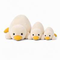Gelbes Enten Kuscheltier aus Baumwolle - Fond blanc frontal