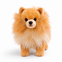 Hund Kuscheltier flauschig realistisch - Fond blanc frontal