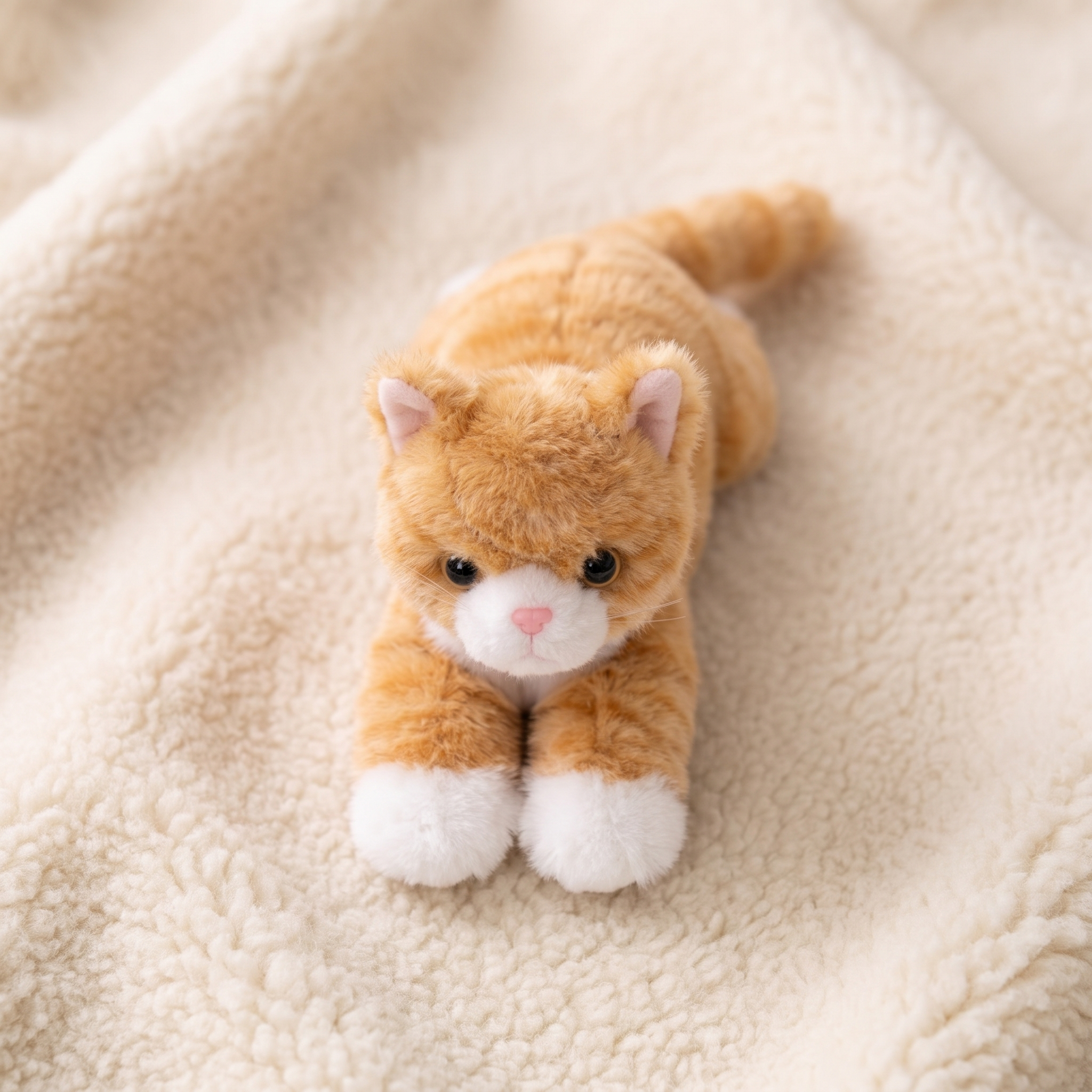Katze Kuscheltier realistische Stofftier Katze - Détail matière
