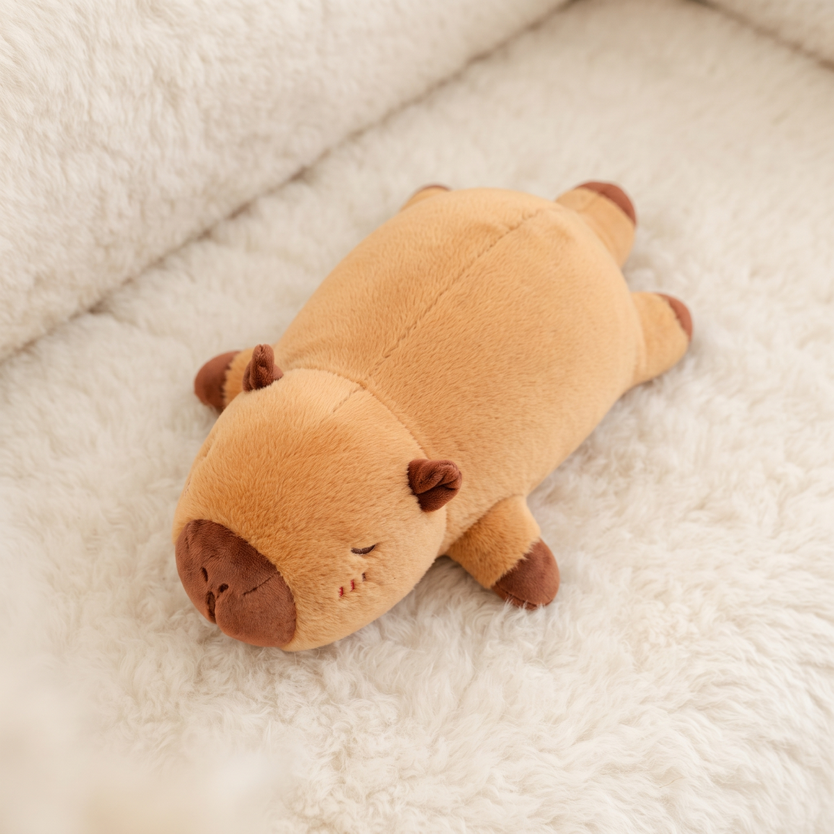 Langes Capybara Plüschtier Schlafkissen - Détail matière