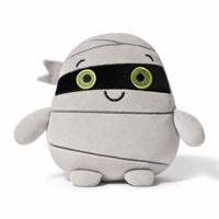 Les peluches rondes d'halloween : Momie - Fond blanc frontal