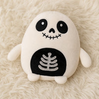 Les peluches rondes d'halloween : Squelette - Détail matière