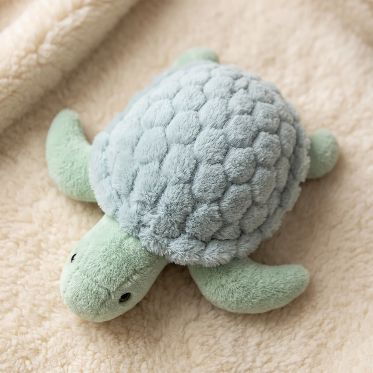 Meerschildkröte Plüschtier realistisch Hellgrün - Détail matière