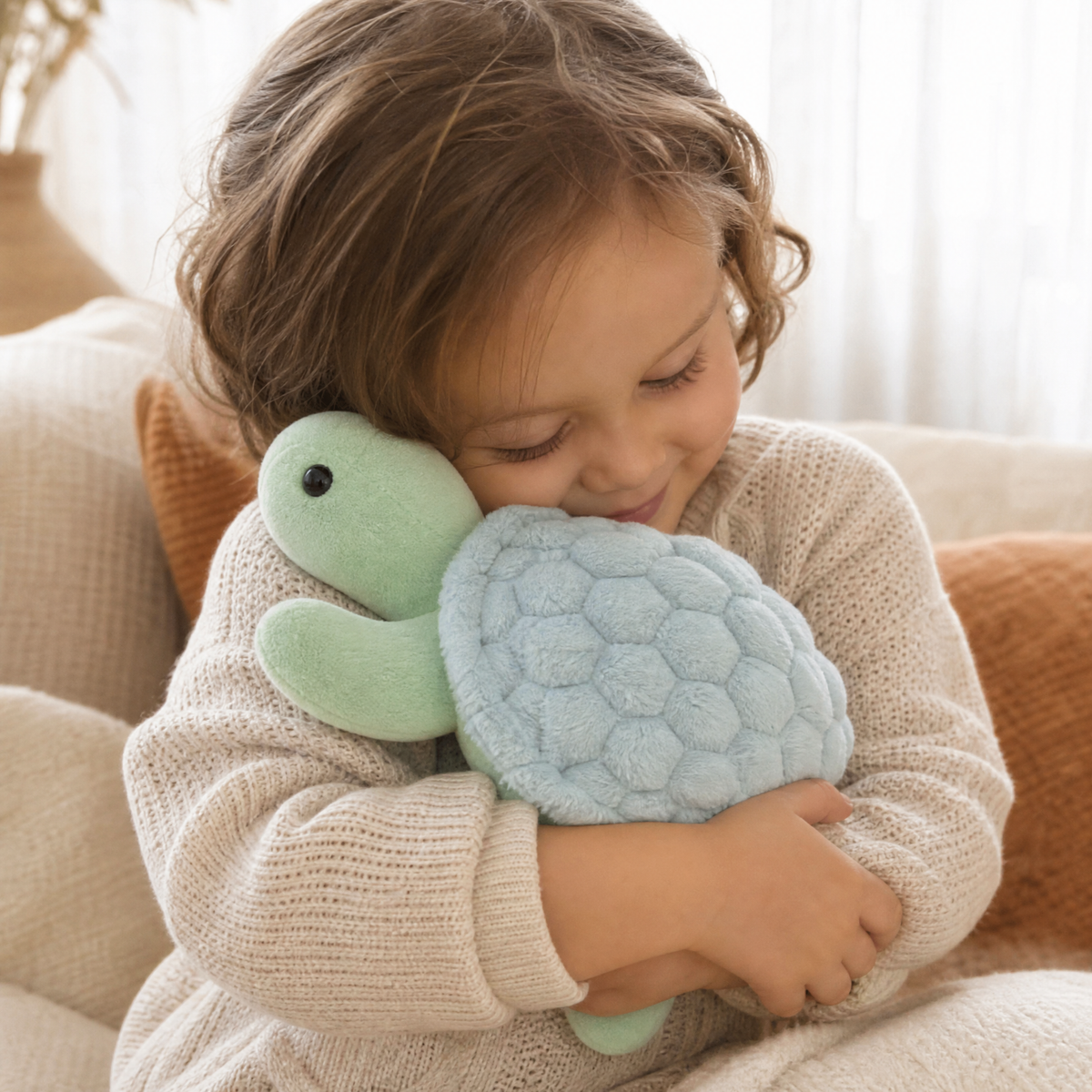 Meerschildkröte Plüschtier realistisch Hellgrün - Utilisation cosy intérieur