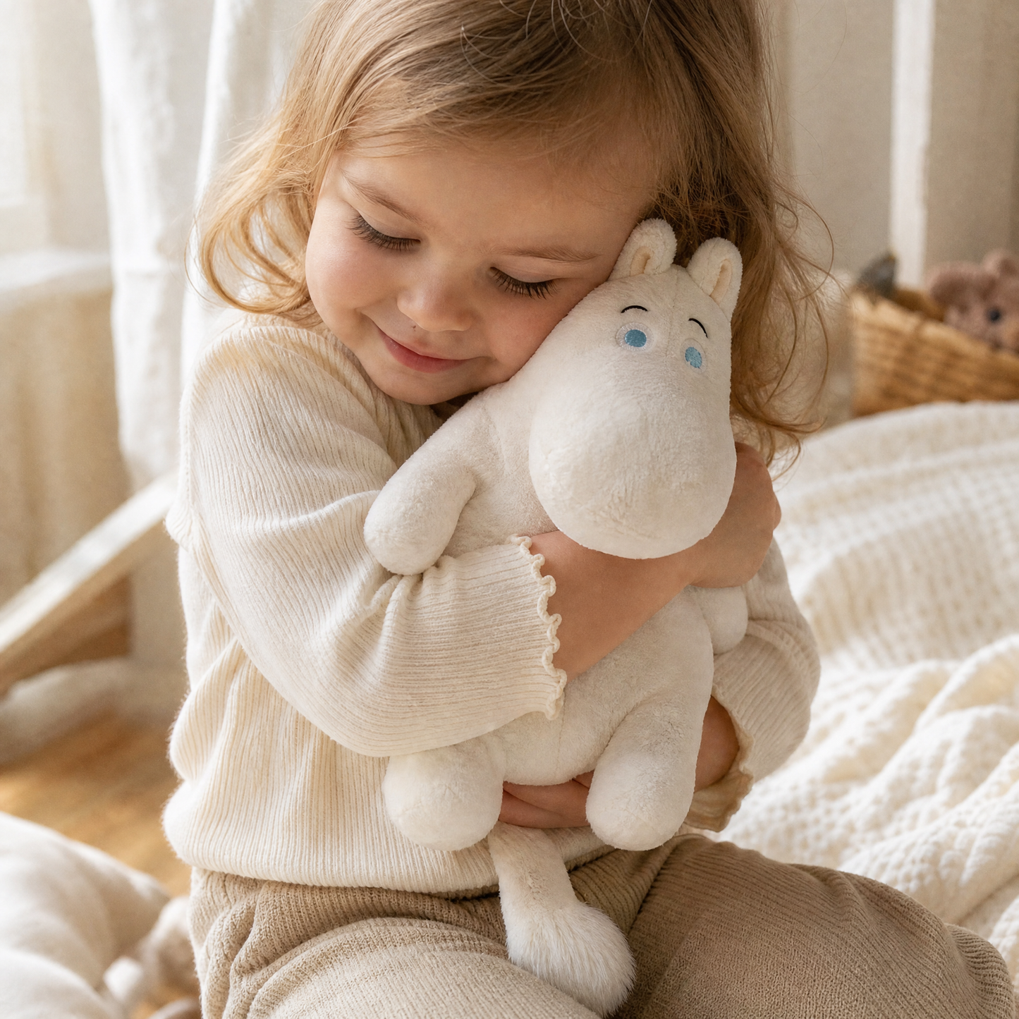Oreiller Hippopotame Blanc Tout Doux - Utilisation cosy intérieur