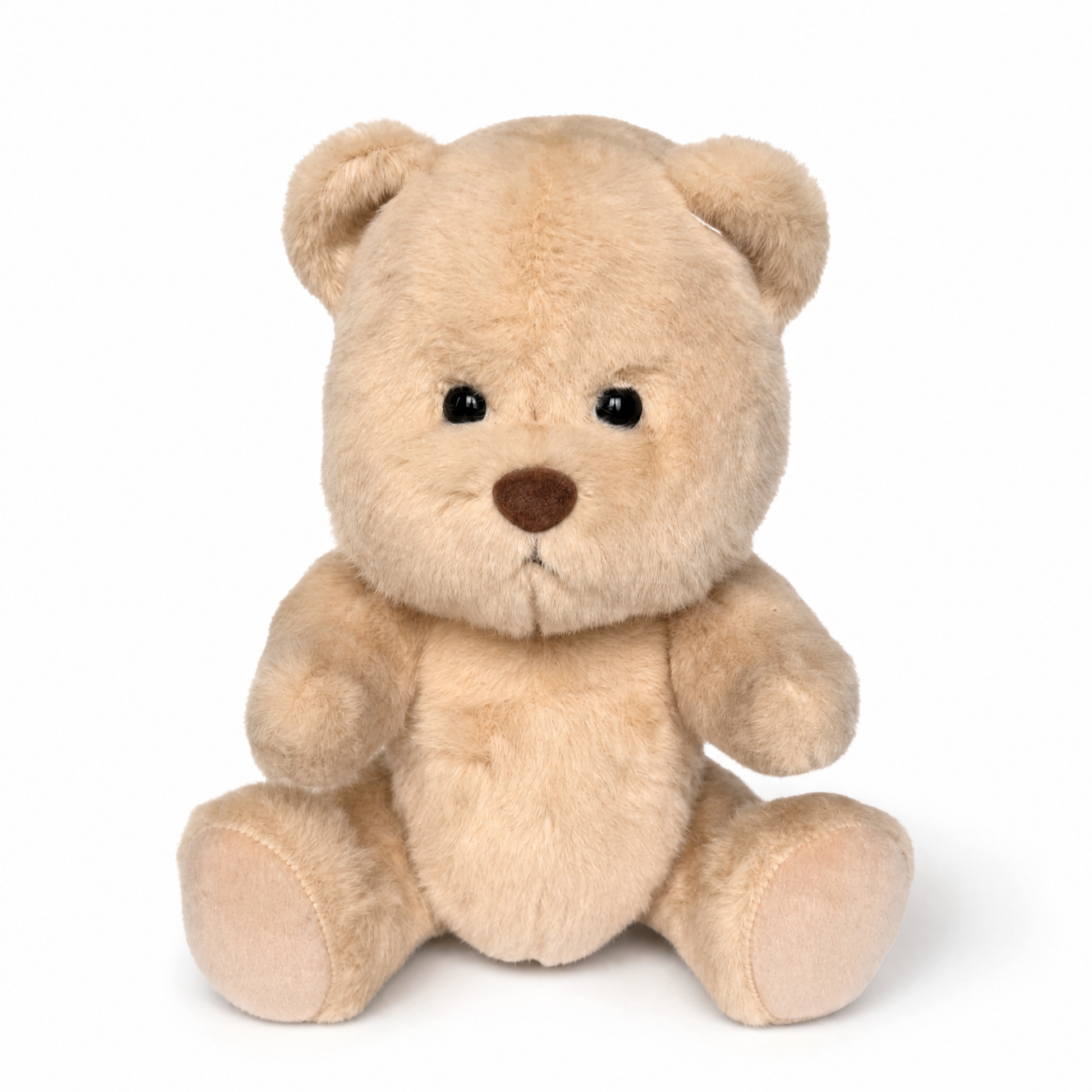 Ours en Peluche Articulé Fait Main 30cm - Fond blanc frontal