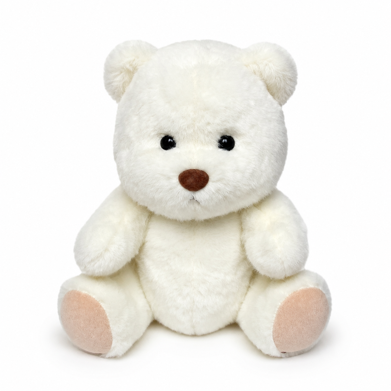 Ours en Peluche Articulé Fait Main 30cm - Ours blanc