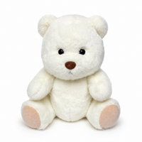 Ours en Peluche Articulé Fait Main 30cm - Ours blanc