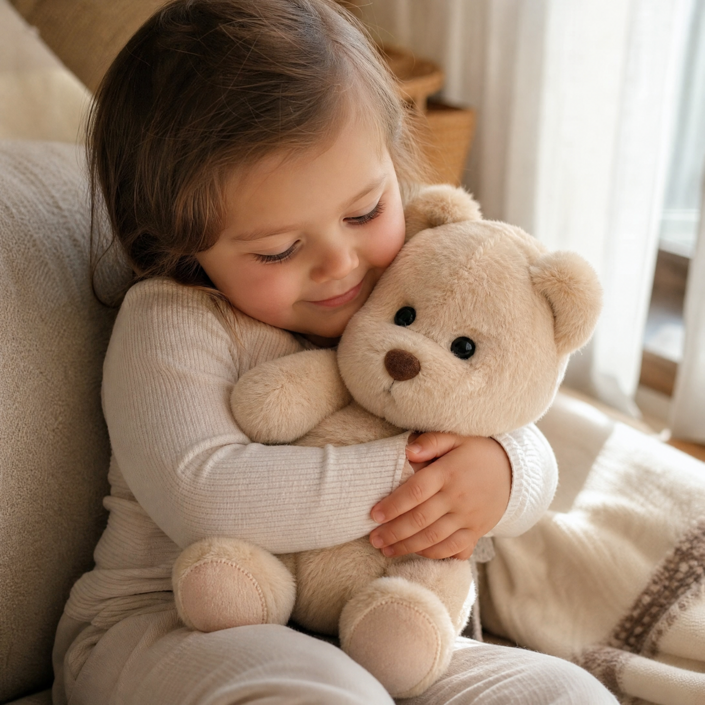 Ours en Peluche Articulé Fait Main 30cm - Utilisation cosy intérieur