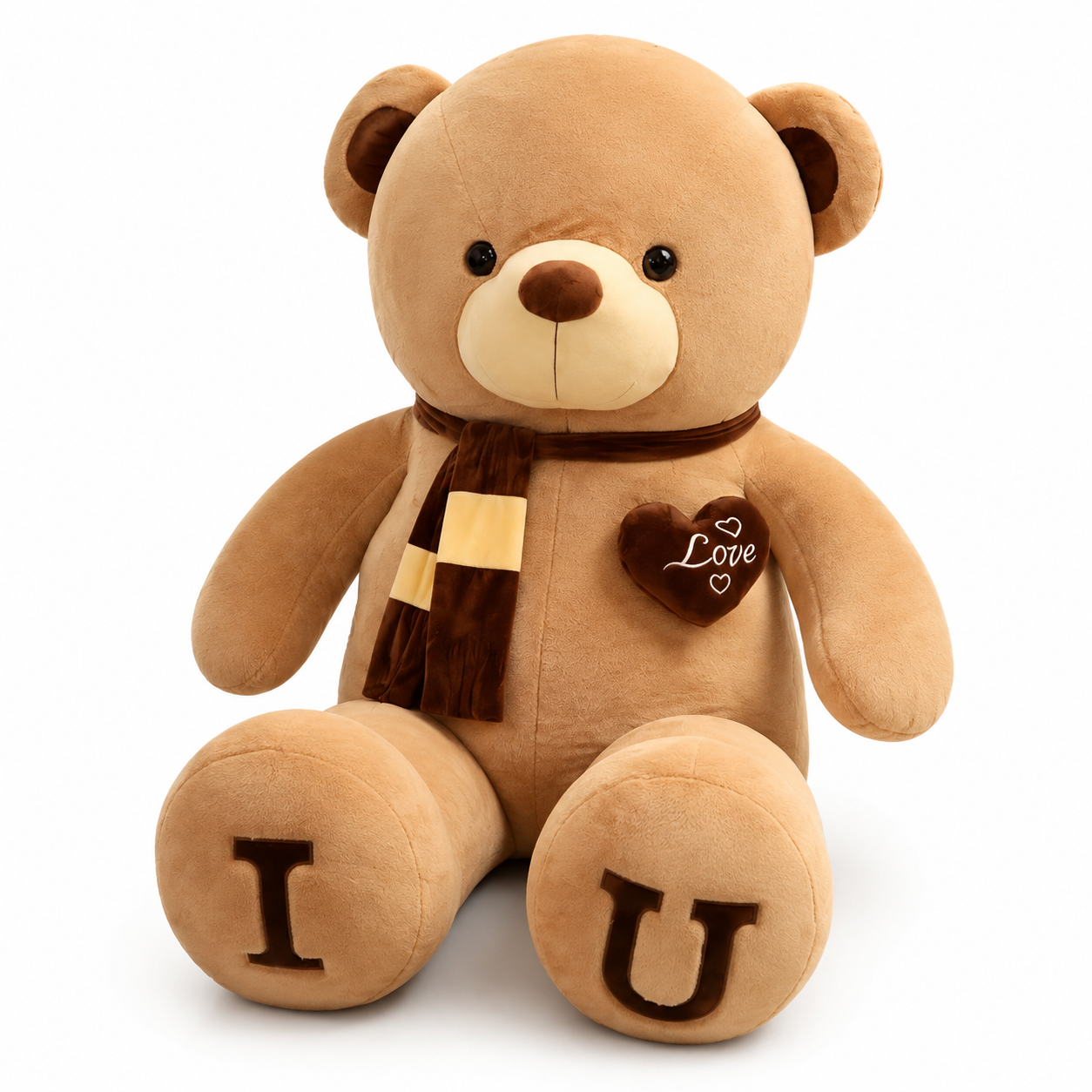 Ours en Peluche Géant I Love U - Beige / 100cm · Beige / 80cm