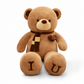 Ours en Peluche Géant I Love U - Fond blanc frontal