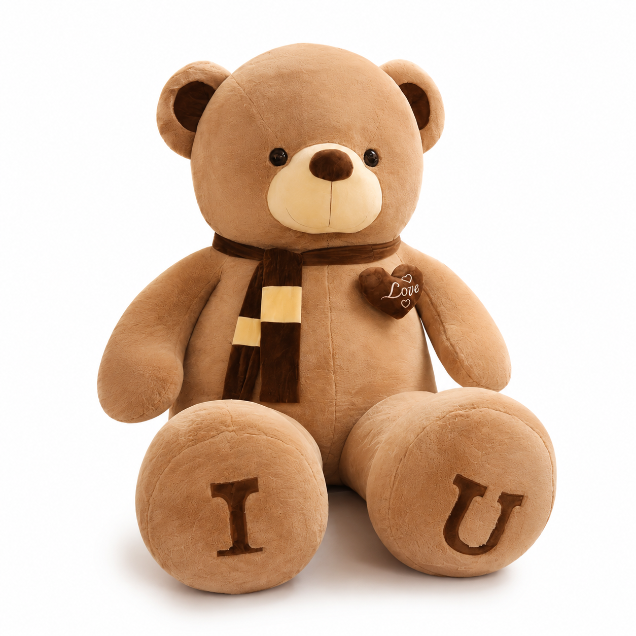 Ours en Peluche Géant I Love U - Marron / 100cm · Marron / 80cm
